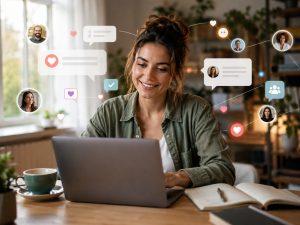 4130726 Marketer building relationships with an online audience through helpful replies.