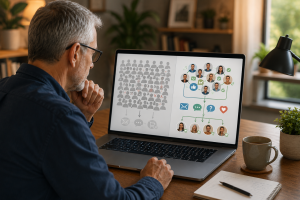 Comparison between a large inactive email list and a smaller group of qualified leads.