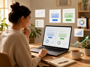 6070726 Beginner marketer testing one conversion change at a time to improve marketing results.
