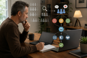 Marketer matching a focused target audience with a relevant advertising offer.