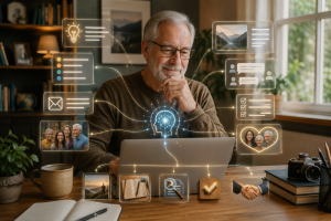 Retired marketer using AI to plan and improve affiliate marketing content
