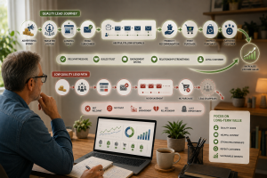 Affiliate marketer tracking follow-up, repeat purchases, and long-term advertising profitability.
