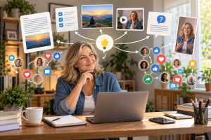 Facebook content idea being repurposed into several formats to increase audience engagement.
