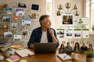 4080926 Clear niche positioning and consistent online profiles helping a marketer build online authority.