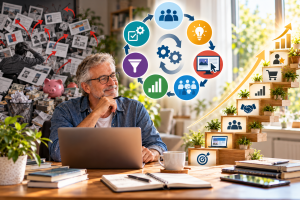 5260926 Mature beginner following a simple paid traffic testing and improvement cycle for steady business growth.